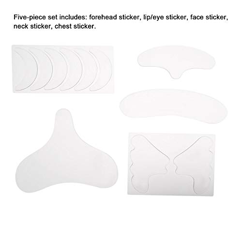 Andoer 5 PCS Reutilizável Anti Rugas Almofada Facial Silicone adesivo de remoção de Rugas Transparen