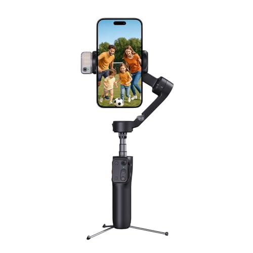 hohem iSteady V3 Gimbal - Estabilizador de cardán de 3 ejes, plegable y portátil, con consejos de grabación, ideal para Vlogs, YouTube y TikTok, color negro