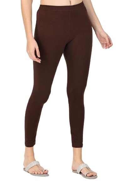 Image of Robinbosky Premium Stretchable Cotton Ankle Legging for Women | Suitable for Formal wear & Casual wear | High-End Elastic Makes The Leggings Squat Proof and Durable for Travel, Yoga, & Workout.
