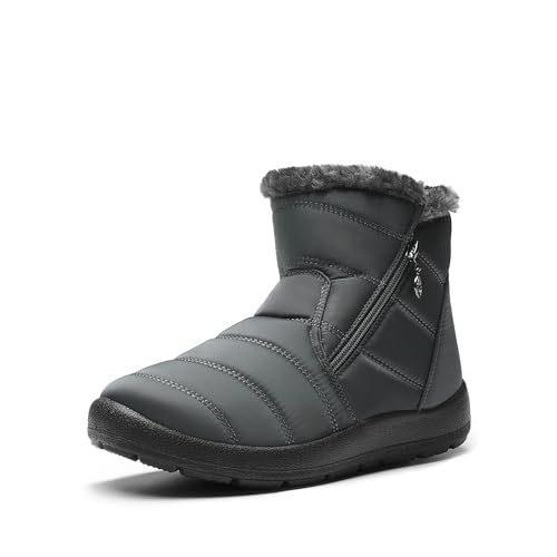 DREAM PAIRS Botas de Nieve para Mujer,Size 39,Gris,SDSB2303W-E