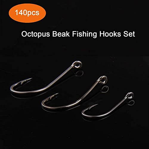 SYXYSM 140. PCS Edelstahl Angelhaken Set Salzwasserkreis Stachelfischhaken – Bild 4
