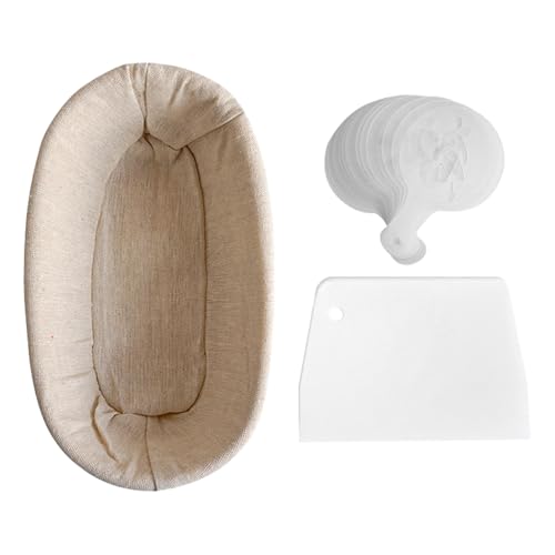 Kit de ratán para hornear | Cesta de prueba reutilizable | Utensilios de cocina caseros, suministros versátiles para hornear para panadería casera, panadería artesanal