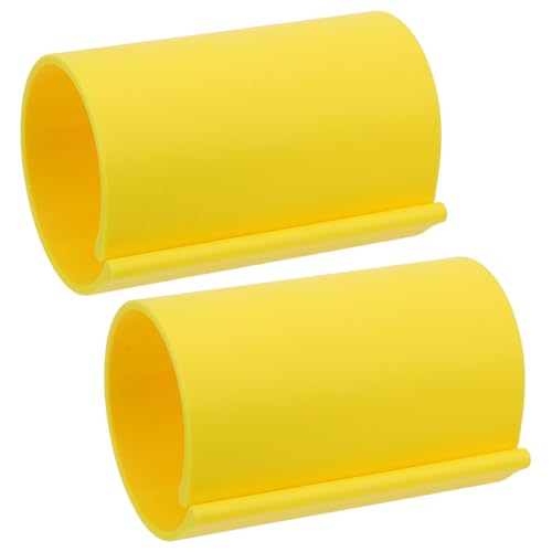 VILLCASE Lot de 2 Pinces à Broder Jaune Grand Format, Support de Rangement en Toile Anti-enroulement pour Toile Diamant, Pince Porte-rouleau Polyvalente pour Loisirs Créatifs et Peinture
