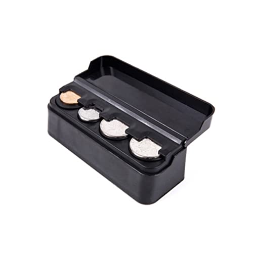 Contenedor para monedas para auto 2pcs negro plástico miniatura 2