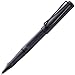Produktbild Lamy safari steel black Tintenroller  zeitlos klassicher Stift mit ergonomischem Griff & Strichbreite M - Gehäuse aus robustem ASA-Kunststoff  mit Tintenrollermine M 63 in blau