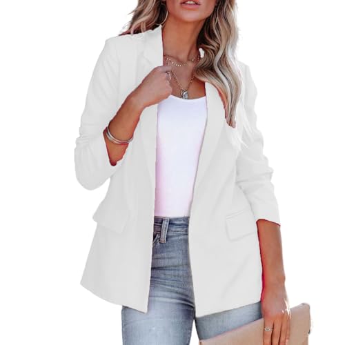 Business Casual Blazer for Women Suit Jackets Dressy Long Sleeve Button Front Long Sleeve Blazer