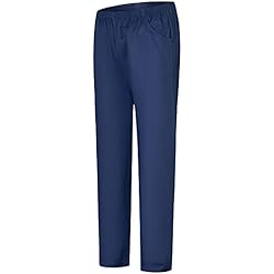 Pantalon Azul Trabajo MISEMIYA - PANTALÓN Sanitarios Unisex Cintura ELÁSTICA Uniforme Laboral MÉDICO Enfermera Limpieza Veterinaria SANIDAD HOSTELERÍA- Ref.8312 - L, Azul Marino 21