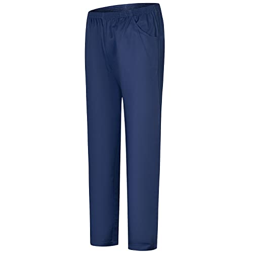 MISEMIYA - PANTALÓN Sanitarios Unisex Cintura ELÁSTICA Uniforme Laboral MÉDICO Enfermera Limpieza Veterinaria SANIDAD HOSTELERÍA- Ref.8312 - L, Azul Marino 21