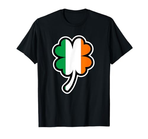 Ireland Four Leaf Clover funny Irish flag Shamrock Maglietta