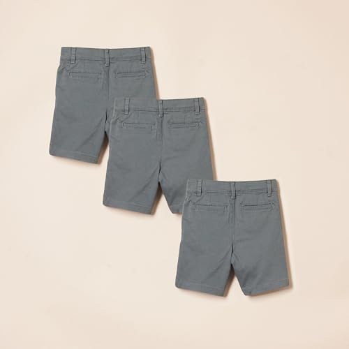 Image of Amazon Essentials Boys and Toddlers' School Uniform Woven Flat-Front Shorts with Elastic Waist