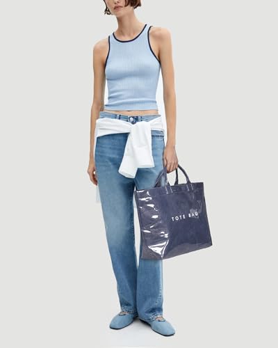 Image of Lushandy PVC Tote Bag for Women Jelly Beach Bag Top Handle Hobo Handbag | Water-Resistant, Wipe Clean, Lightweight