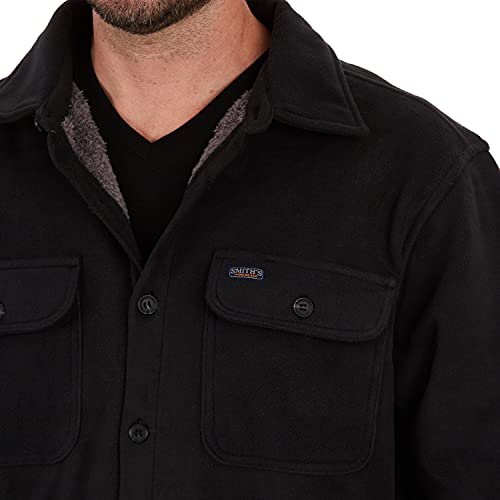Smith's Workwear Men's Sherpa Lined Fleece Shirt Jacket4