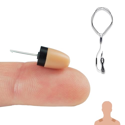 Auricolari Spia per Esami Vip Pro Mini Auricolare Invisibile Nascosto con Microfono in Cavo per Telefono e Strisce Adesive - Micro Cuffie Invisibili Piccolo Spia Vip Pro Mini