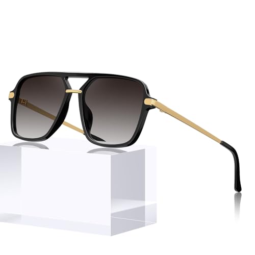 STAGTN Sunglasses for Women, Square, Trendy Aviator, 90s Shades UV Protection