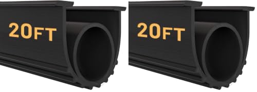 Image of DGSL Garage Door Seals Bottom Rubber Weather Stripping Kit Seal Strip Replacement, Weatherproof Threshold Buffering Sealing Rubber 5 /16 Inch T Ends (20 FT, Black, U+O) (Pack of 2)