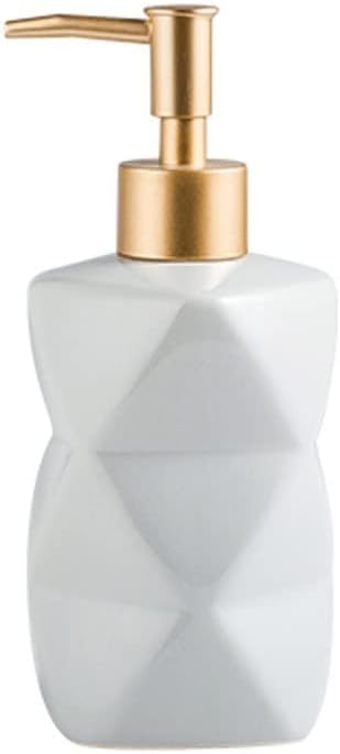 Soap Dispenser, Ceramic Hand Dispenser Pump Bottle Geometric Lotion Dispenser for Bathroom, Kitchen Sink, Hotel 380ml/12.8oz