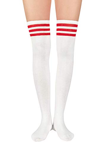 Image of Century Star Thigh High Socks Long Over Knee High Socks for Women Casual Athlete Striped Knee High Stocking