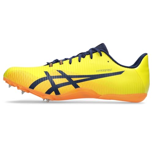 ASICS Unisex Hypersprint 8 Track & Field Shoe, 11M / 12.5W, Bright Yellow/Blue Expanse