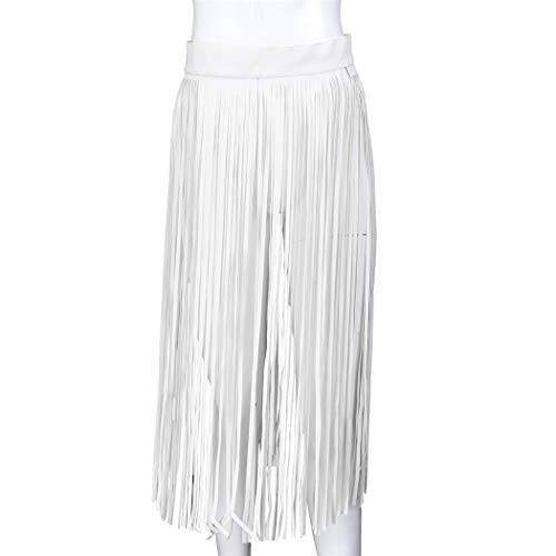 Kuisheidsgordel harnas sex sm dames erotiek kunstleer rok Tassel Ouvert SM prikkelend ondergoed bedboeien cosplay koppels seksspeelgoed instelbaar (wit)