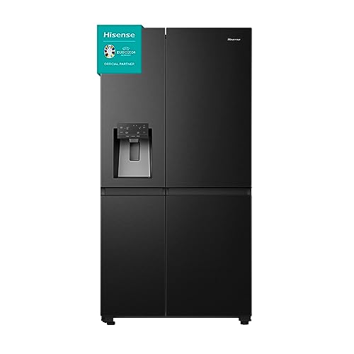 Hisense RS818N4TFE Frigorifero Side By Side, Black Inox
