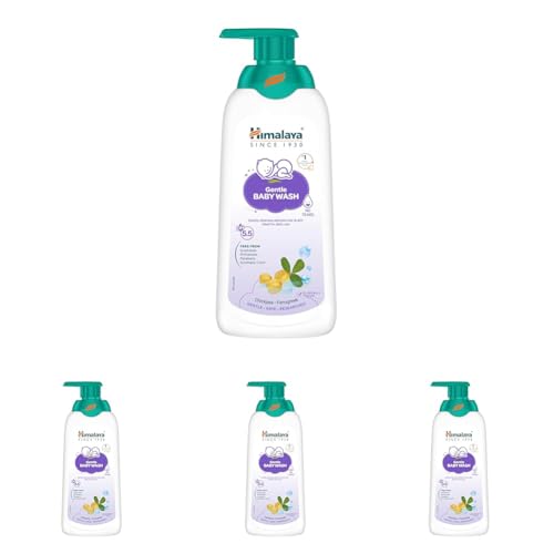 Image of Himalaya Gentle Baby Wash 400ml with Chickpea, Fenugreek|pH 5.5|No.1 Doctor Recommended brand|100% Soap free Gentle cleanser for skin & hair|Tear free|Safe for Newborns|Skin Microbiome - friendly|Hypoallergenic