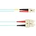 Black Box Network - FOLZH10-002M-SCLC-AQ Fiber Optic Duplex Patch Network Cable - 6.50 ft Fiber Optic Network Cable for Network Device - First End: 2 x SC Network - Male - Second End: 2 x