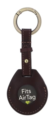 Porte-clés PICARD Toscana pour tracker Bluetooth en cuir châtaigne élégant
