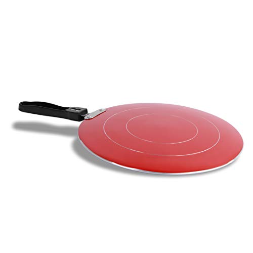 Sumeet 2.6mm Non Stick Aluminium Concave Tawa - 28cm Dia (Red) - Image 4