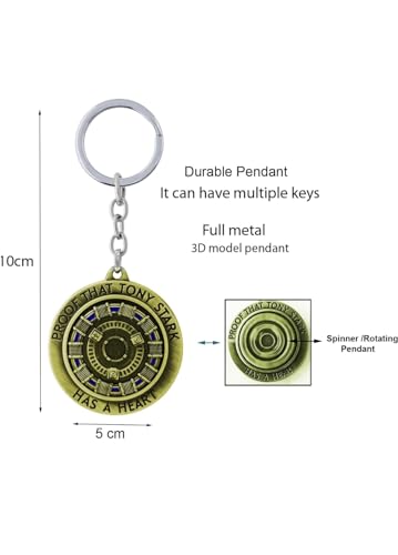 mohaa Marvel Keychain Avengers Rotating Spinner Keychain For Metal | Keyring Car & Bike