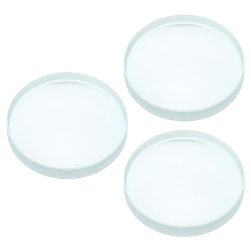 Image of PATIKIL 4 inch (100mm) Focal Length Double Concave Lens, 3 Pack 50mm Diameter 8mm Height Glass Optically Polished Round Edges Lens for Physics Experiment, Clear