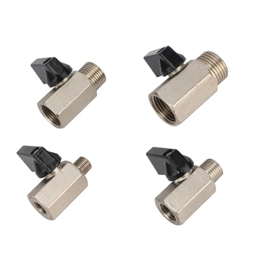 Vanne à bille 1/4 BSP mâle femelle en laiton pour compresseur - 3