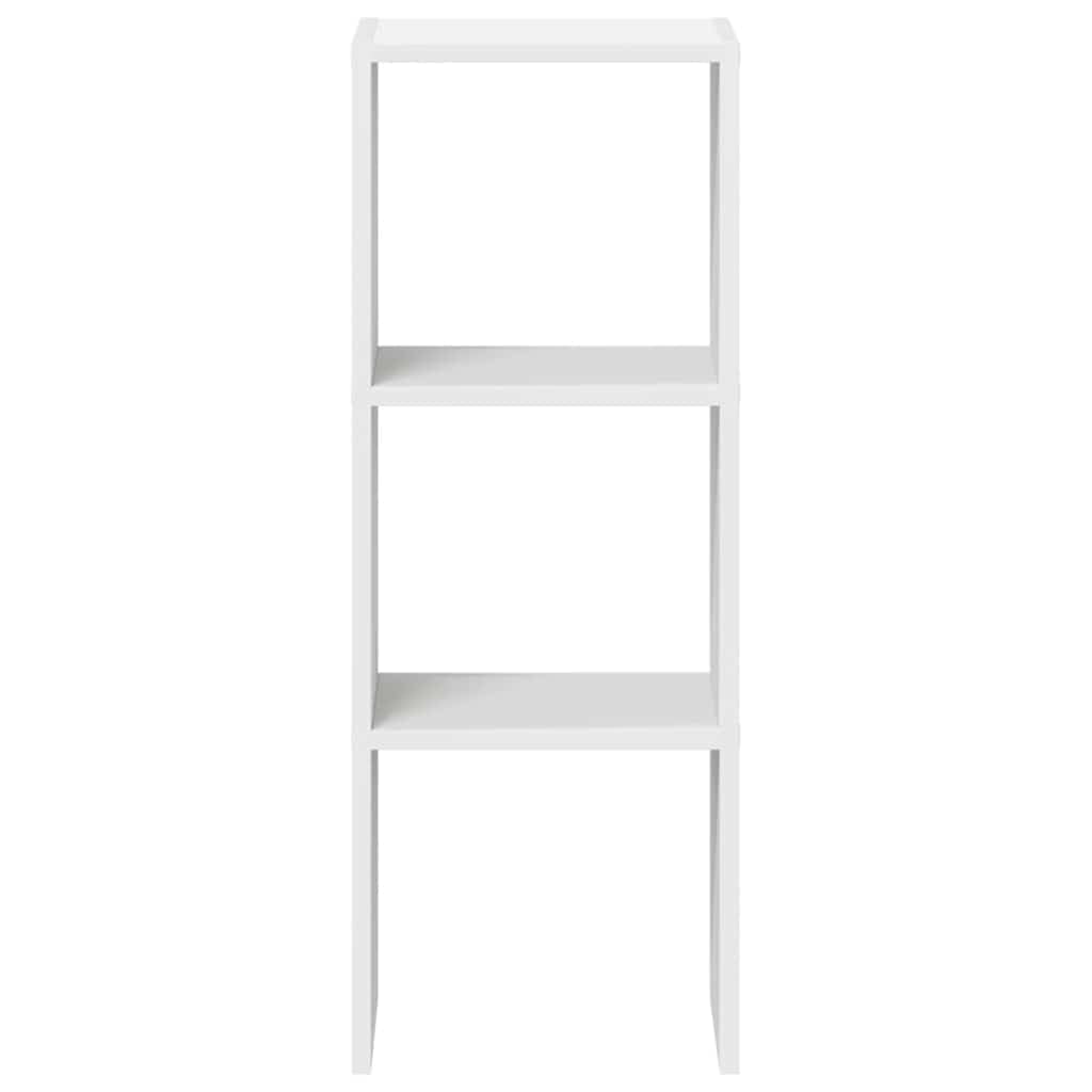 vidaXL Bücherregal Stapelbar Weiß 30x30x80 cm Holzwerkstoff, Bücherständer, Büroschrank, Aktenregal, Bücherschrank, Büroregal, Highboard, Regal