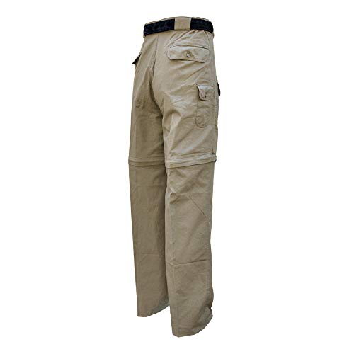 Zambezi Convertible Pants for Men, Covered Utility Pocket, Zip Off, 100% Cotton2