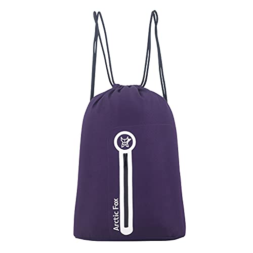 Image of Arctic Fox Bolt Black Drawstring Backpack