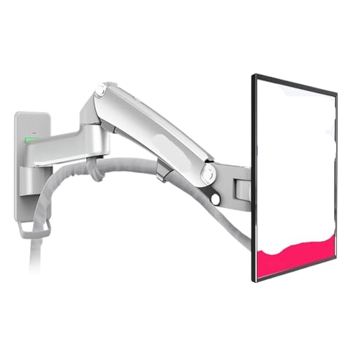 Support mural pour écran LED 17-35 pouces avec ressort à gaz gris argent VESA 100x100