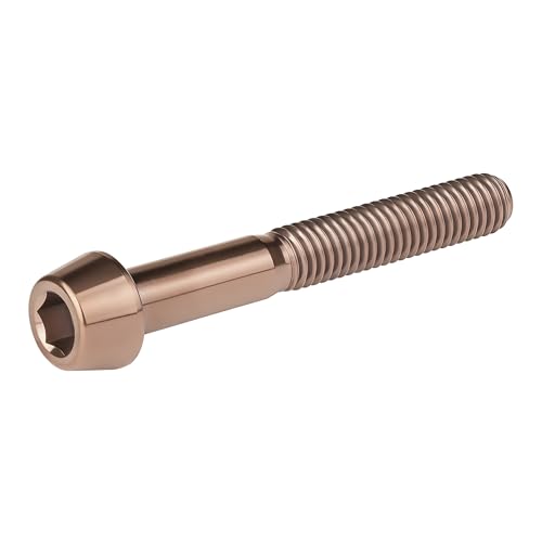 Image of Titanium Ti Bolt M5x9 16 18 20 25 30 35 40 45 50 55 60mm Tapered Head Screws Pack of 4 (M5x40mm, Bronze)