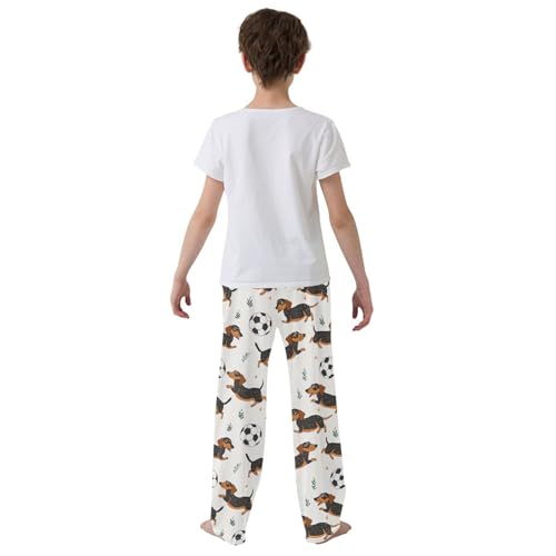 Boys' Pants Dachshund Dog Soccer Long Bottoms Jogger Pants Elastic Waist Trousers with Pockets S-XL3