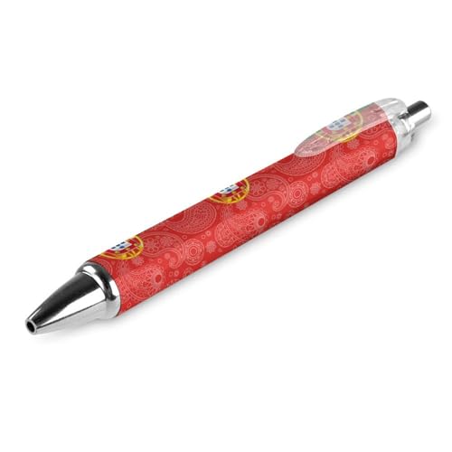 Bolígrafos retráctiles de punta fina con diseño exclusivo de Portugal, 4 piezas