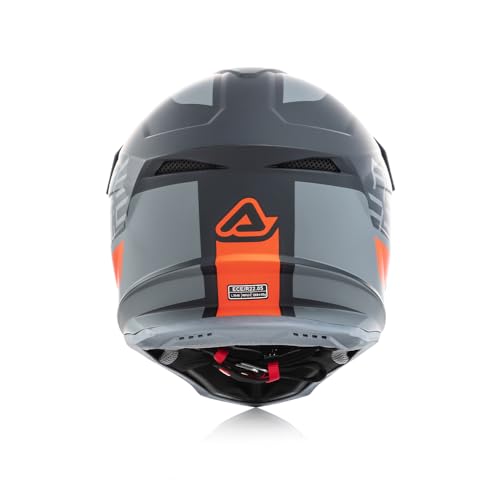 Image of Acerbis Profile 4 Off-Road Riding Helmet: Adjustable Sunpeak | DualFlow Ventilation | Hypoallergenic Lining | ECE /ISI /DOT Certified | Black /Orange Color (XL)