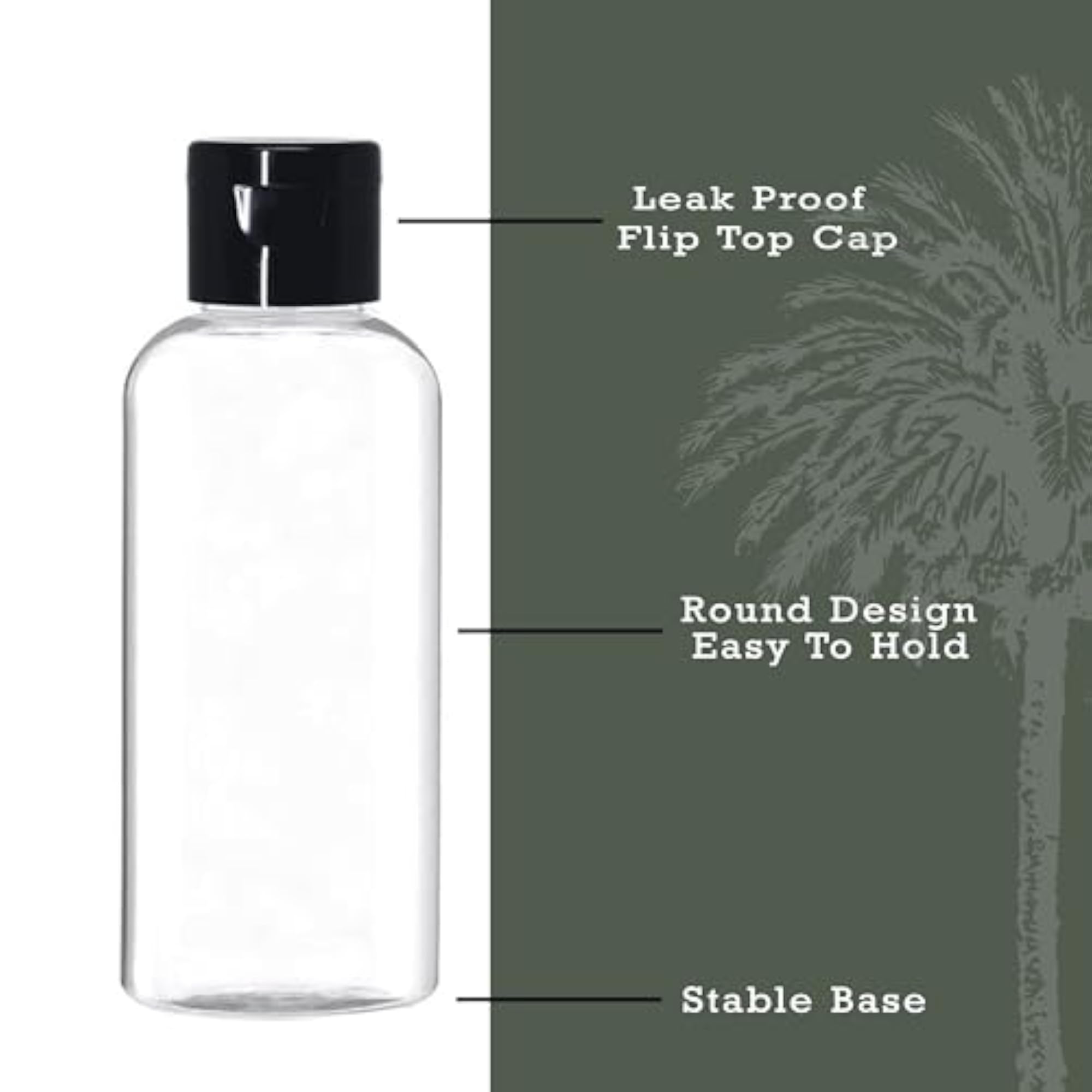 100ml Clear Plastic Refillable Travel Size Bottles