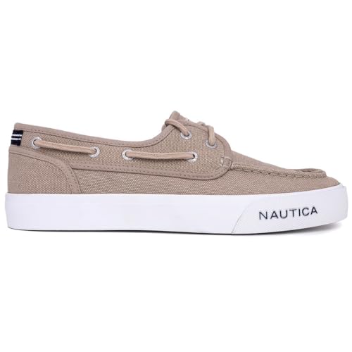 Image of Nautica Men's Casual Boat Shoes, Moc-Toe Loafers with Cushioned Insole, Deck Fashion Sneaker