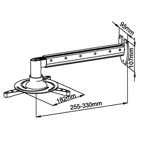 KIMEX Support Mural vidéoprojecteur Longueur