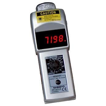 Shimpo Contact/Noncontact LCD Tachometer with 6 (in) Circ. Measuring Wheel