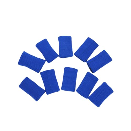 FRCOLOR 20 Pcs Practical Sports Sleeves Glove Holder Thumb Brace Finger Braces Support Finger Protector Gloves Holder Finger Braces for Volleyball Finger Sleeves Blue