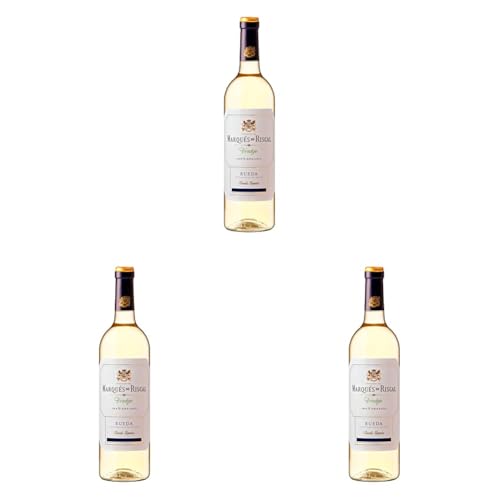 Marqués de Riscal Verdejo 100% Organic - Vino blanco Denominación de Origen Rueda, Variedad Verdejo - Botella individual de 750 ml (Paquete de 3)