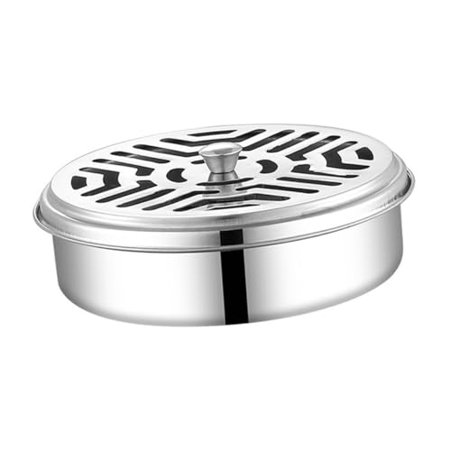 ARTSEWPLY 蓋付きステンレス製蚊取り線香ホルダー 蚊遣り器 灰がこぼれない 安定設計 解清掃可能 屋内外対応