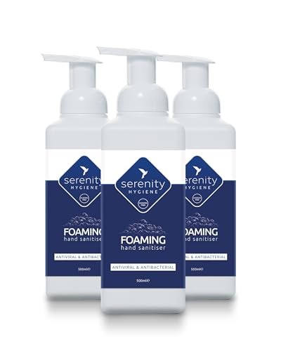 Hand Cleansing Sanitiser Foam, No Alcohol Foaming Hand Sanitizer Dispenser - Unscented - 500ml Pack of 3