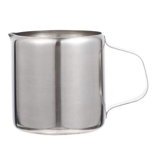 SUPVOX Jarra para Espumar Leche de 150 Ml, Taza de Acero Inoxidable 304 para Latte Art y Cappuccino, Recipiente Profesional para Café en Cocina y Hogar