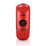 WACACO Nanopresso Machine à Espresso Portable, Évolution de La Minipresso, Pression Maximale de 18 Bar, Cafetière de Voyage, Actionnée Manuellement avec un Piston, Rouge