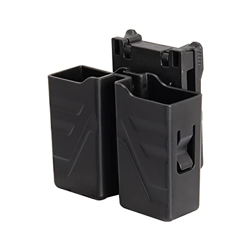 Forcenter Double Magazine Holster, Universal Magazine Holder for 9mm/.40 Dual Stack Mag, Magazine Pouch with Belt Clip